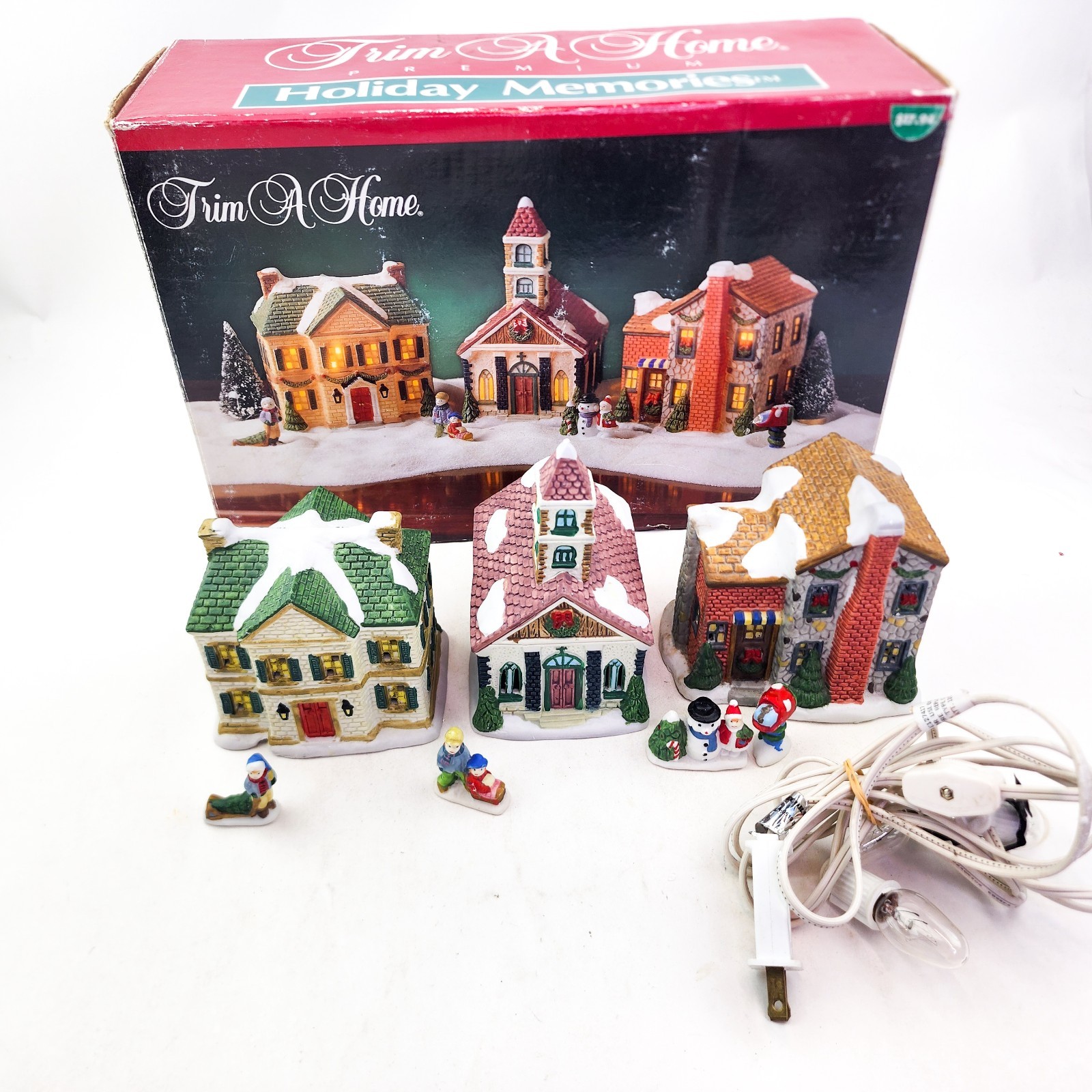 Trim A Home Holiday Memories 3 Village Houses & 1995 Kmart