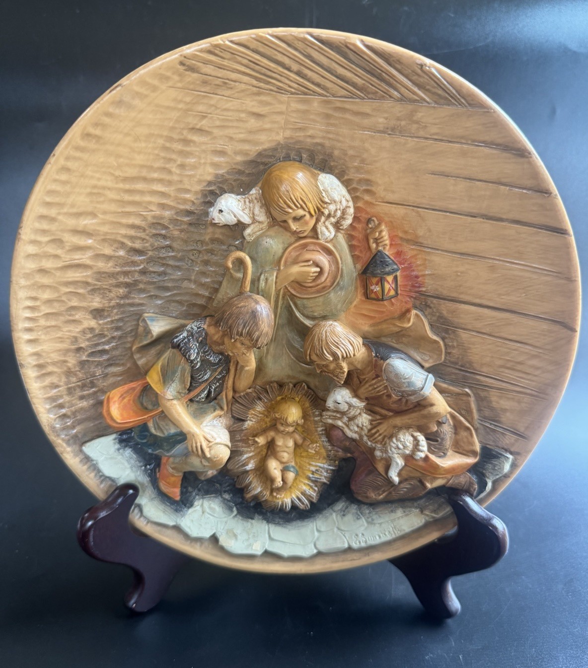 Vtg 1987 3D Xmas Plate Elio Simonetti 9