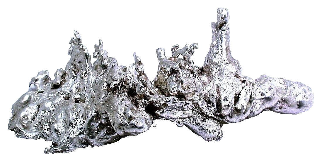 139.3 Gram 4.91 Ounce 3 1/10 x 1 4/5 Inch Casted Solid Silver Nugget EBS1373OTH