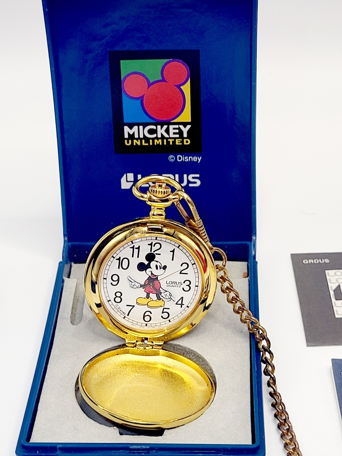 [BRAND NEW] 40mm Lorus Seiko Vintage Disney Mickey Mouse Pocket Watch V501-0A60