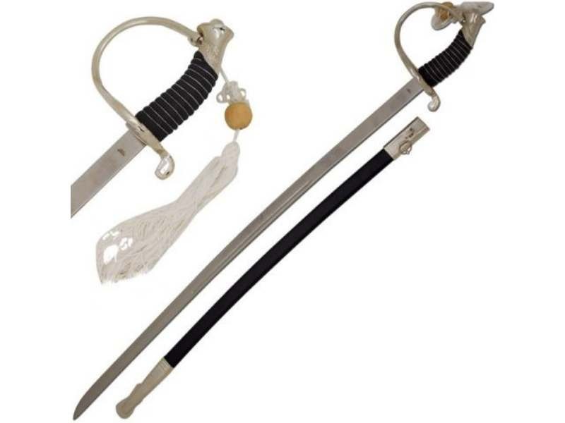 Medieval Warrior C.S.A Cavalry Civil War Officer Sword- Etching Blade w/Scabbard Medieval Warrior C.S.A Cavalry Civil War Officer Sword- Etching Blade w/Scabbard