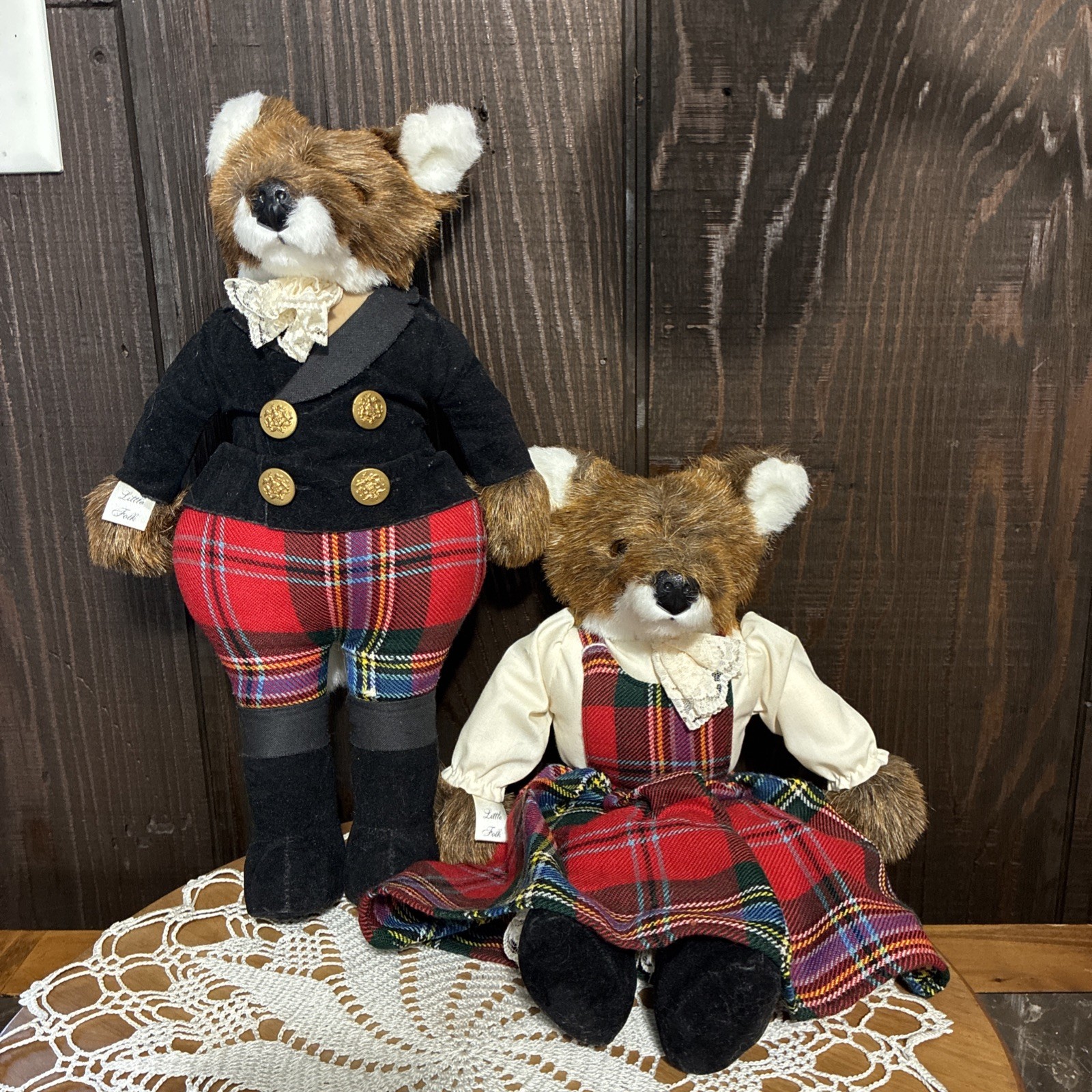 Fox G. McBride & Vixen 80\'s Little Folk Foxes Vintage Traditional Tartan Outfits