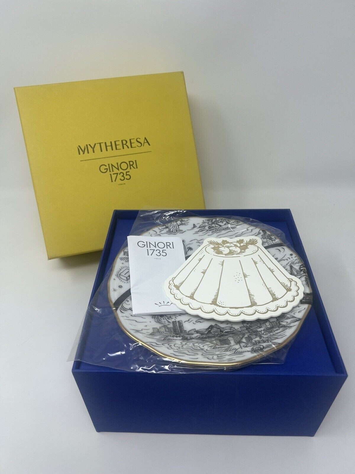 NEW Mytheresa Richard Ginori 1735 Boxed Dessert Plate Set Of Four Made In Italy