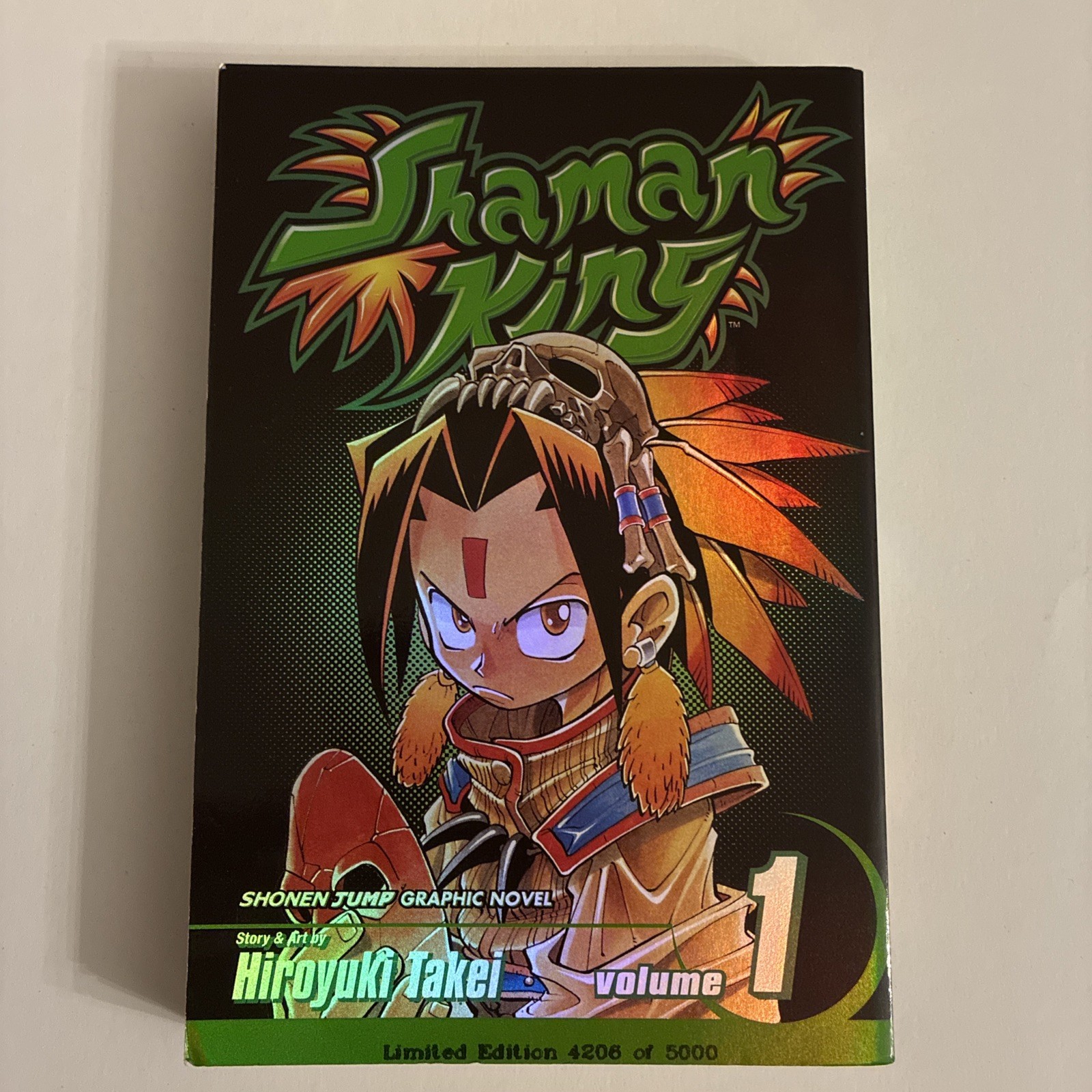 Shaman King Vol 1 Limited Edition 4206/5000 Holo Foil Manga Rare English Jump Shaman King Vol 1 Limited Edition 4206/5000 Holo Foil Manga Rare English Jump