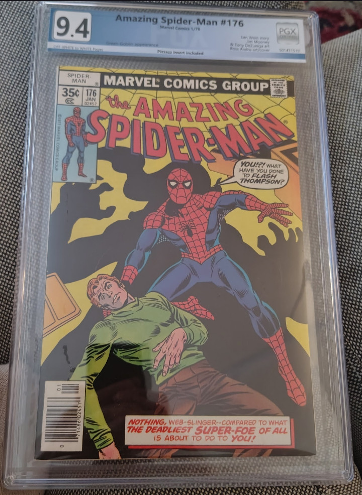 Amazing Spider-Man #176 key issue pgx cgc graded 9.4 marvel comic green goblin