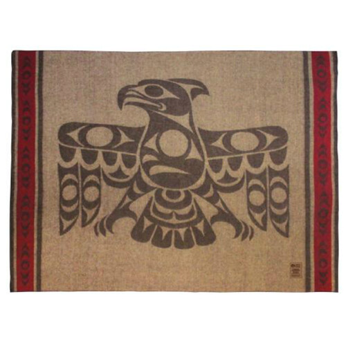 Northwest Coast Native American Wool Blend Blanket
