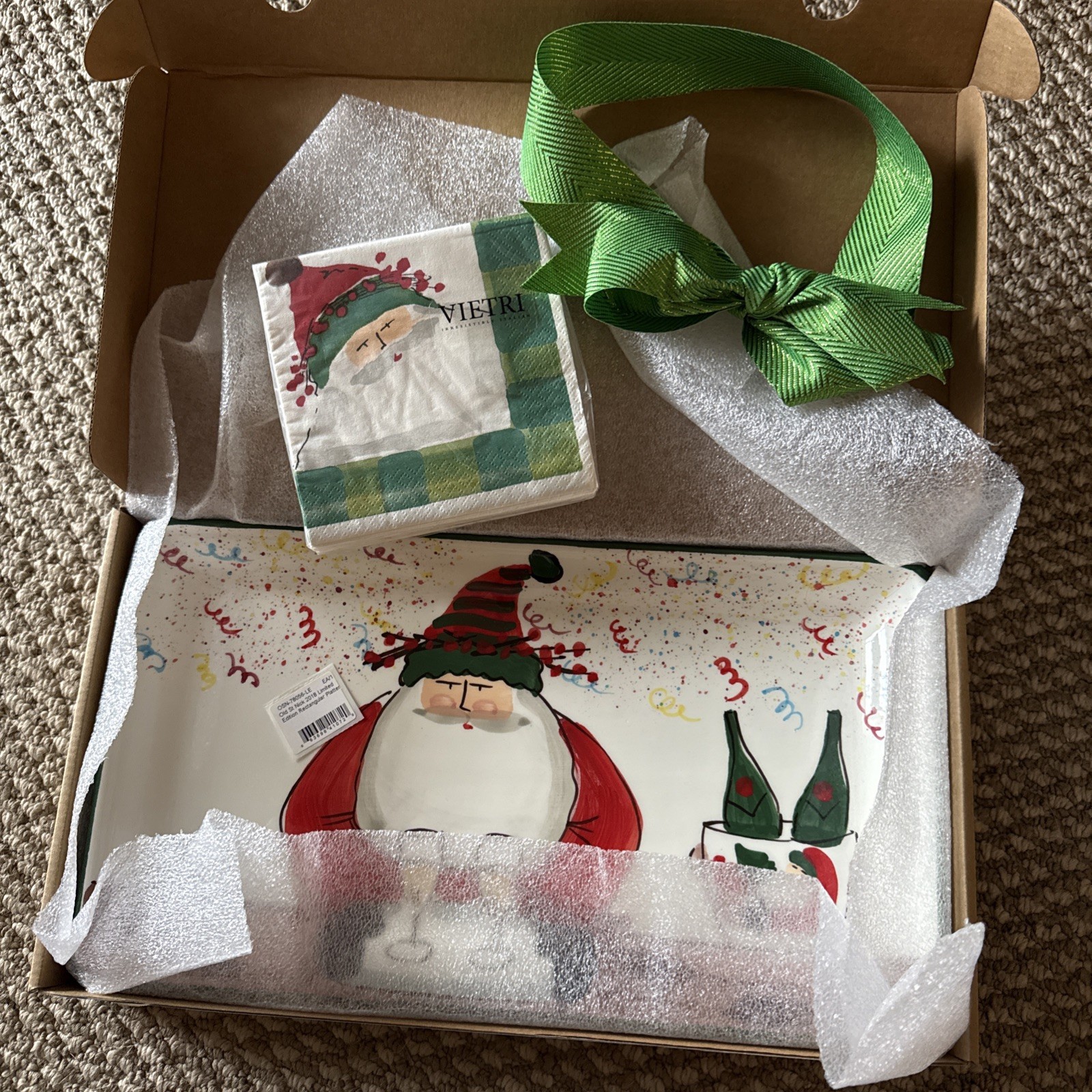 Vietri Old St Nick Limited Rectangular Platter. RARE SOLD OUT 2018 EDITION Vietri Old St Nick Limited Rectangular Platter. RARE SOLD OUT 2018 EDITION