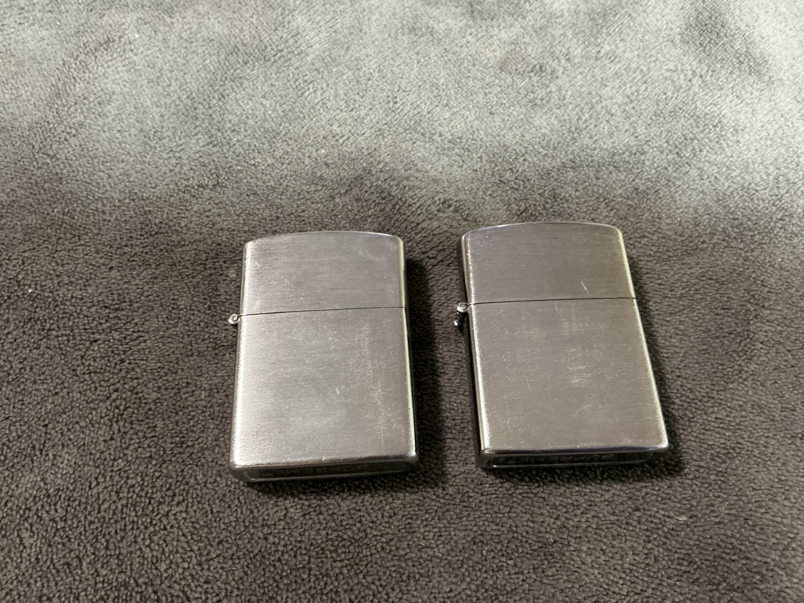 Vintage Lot of 2 Supreme Brushed Chrome Torch Lighters - Japan - Unfired