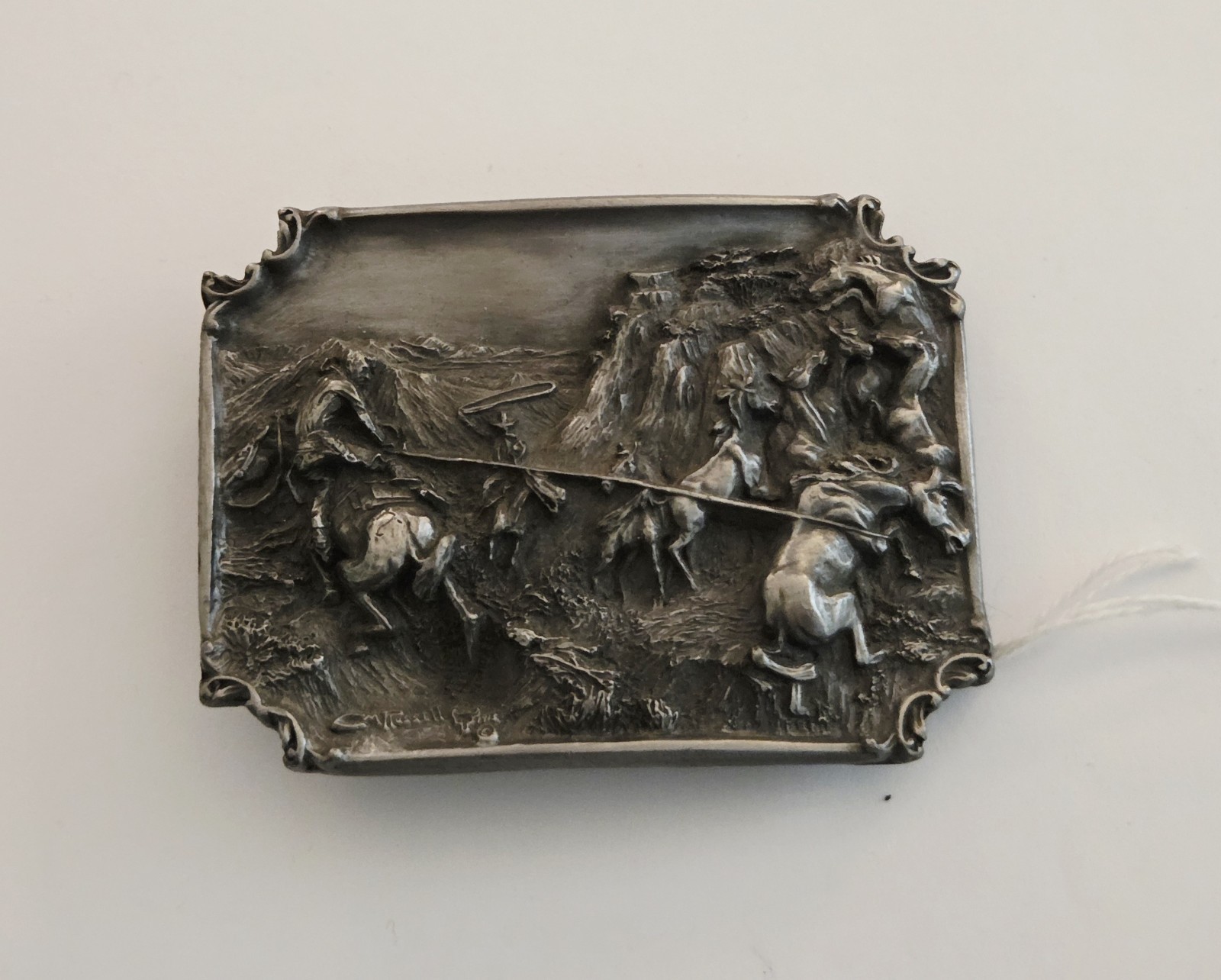 1988 Charles M Russell ~WILD HORSE HUNTERS~ Belt Buckle Limited Edition #318 