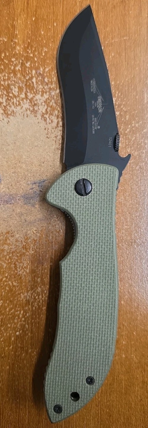 Discontinued 2013 Jungle / OD  Green Emerson Commander Knife 