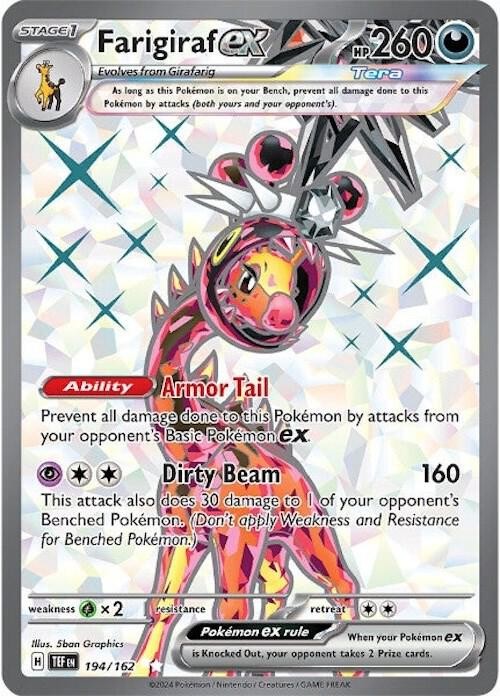 Farigiraf ex Holo Ultra Rare SV05: Temporal Forces 194/162 NM Farigiraf ex Holo Ultra Rare SV05: Temporal Forces 194/162 NM