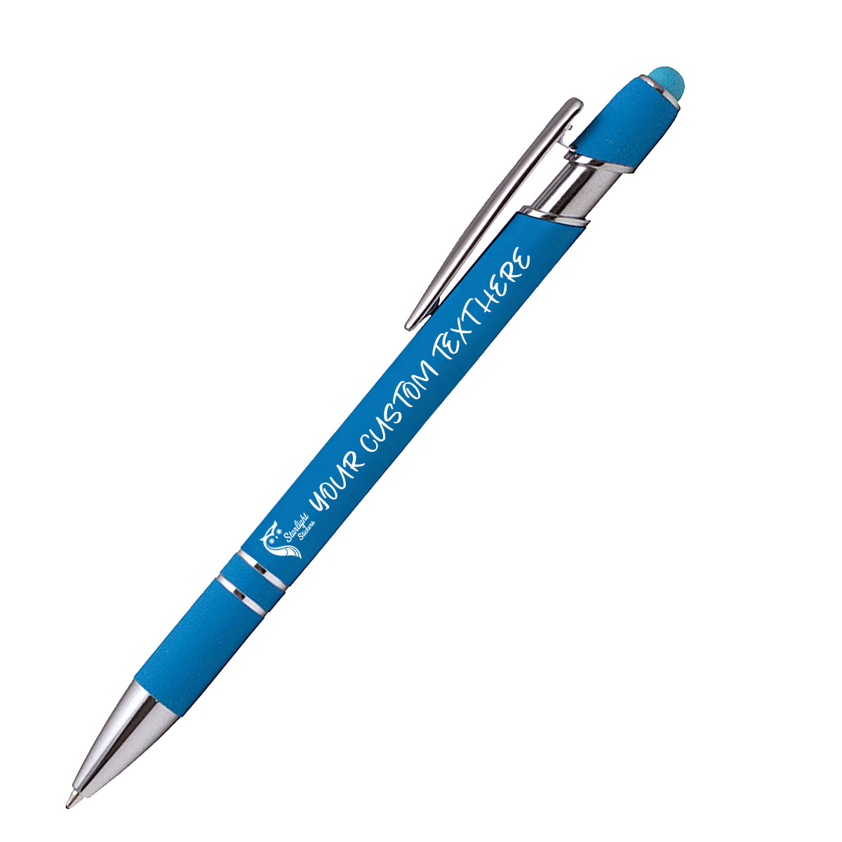 Custom Logo and Text Laser Engraved Pens with Stylus | 48 pcs Set
