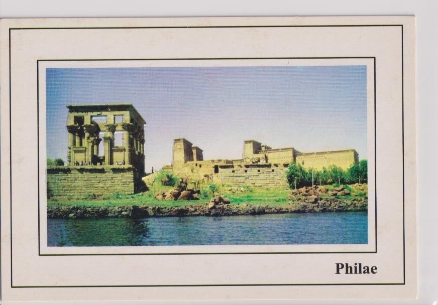 Postcard General view of Isis Temple at Philae Aswan Egypt