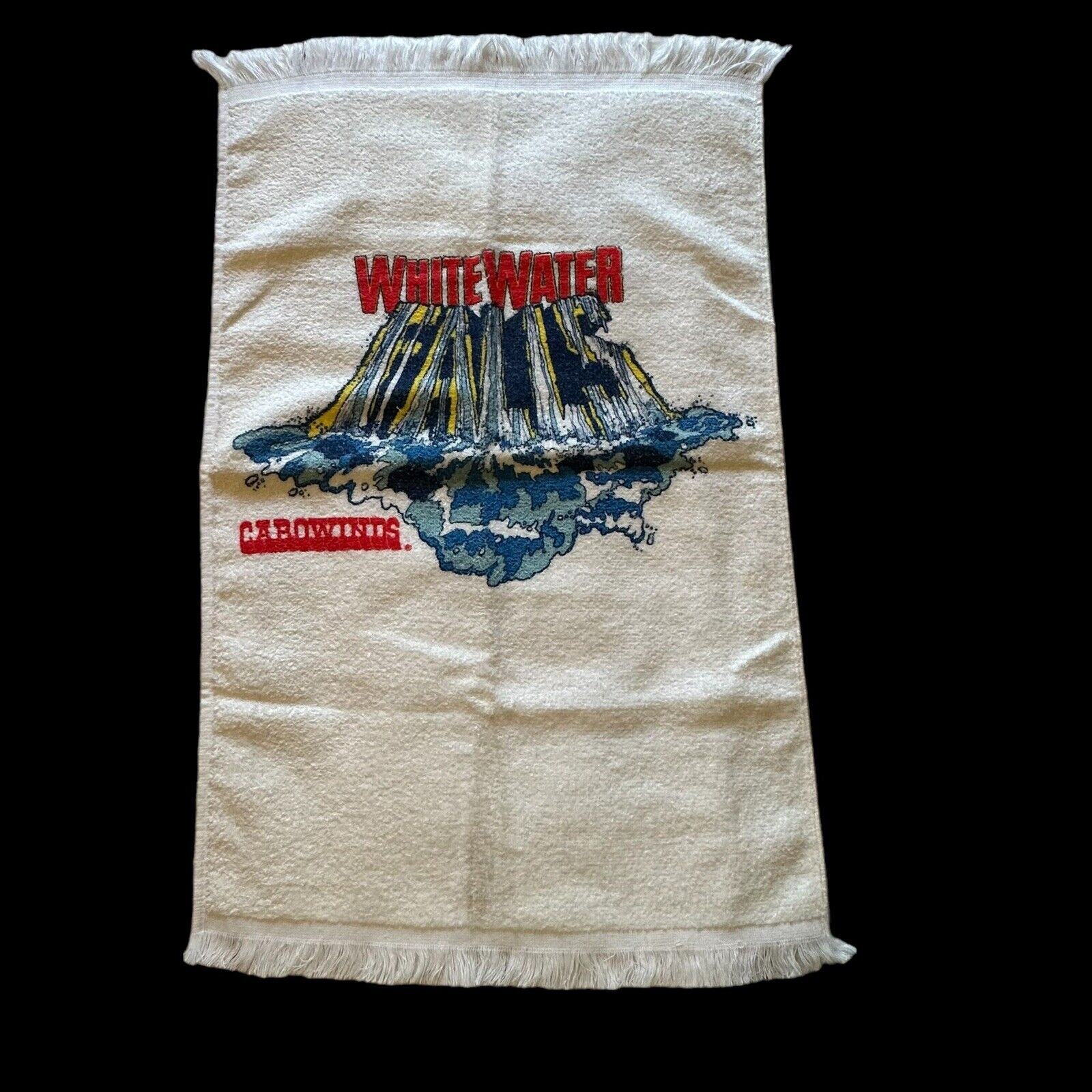 Vintage Carowinds Theme Park Whitewater Falls Hand Towel Made In USA