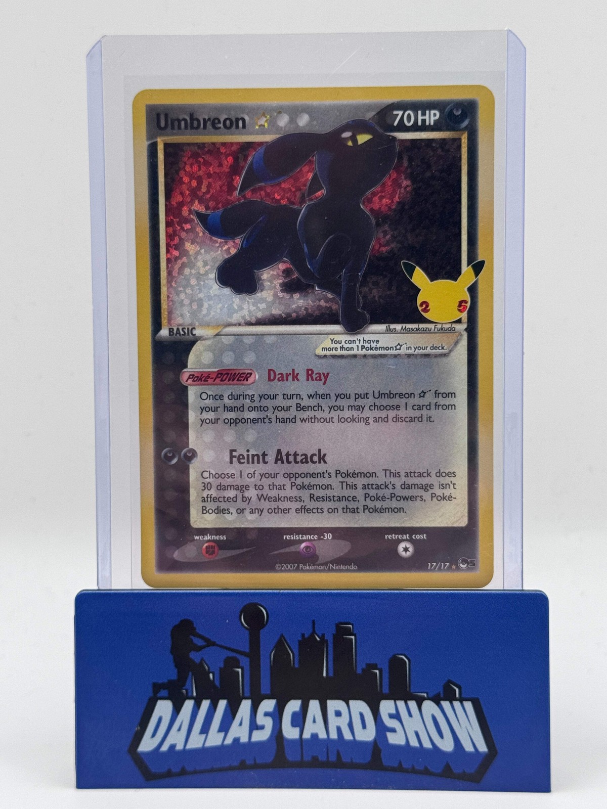 2021 Pokemon - Umbreon (Gold Star) - 17/17 Celebrations Classic Collection NM