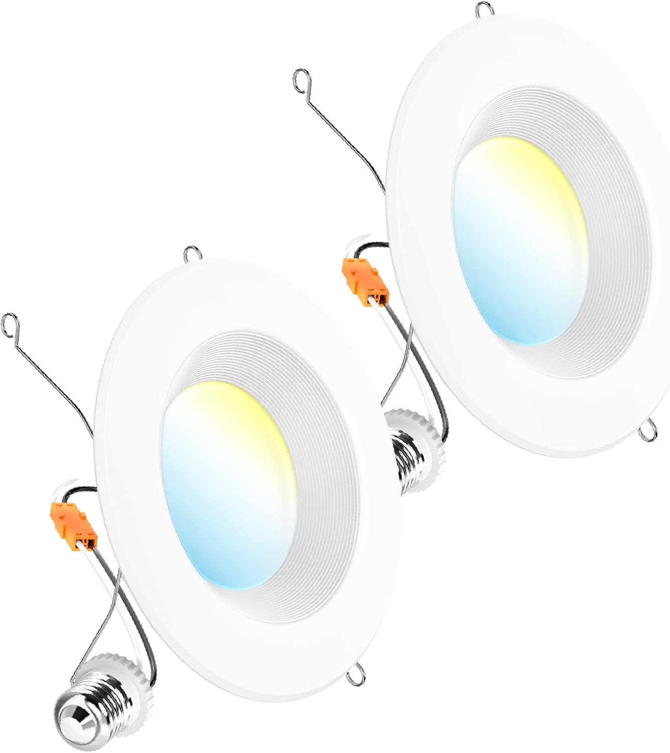 Sunco 2 Pack 6 Inch Retrofit LED Recessed Lights, 5CCT, 13W=100W, Dimmable
