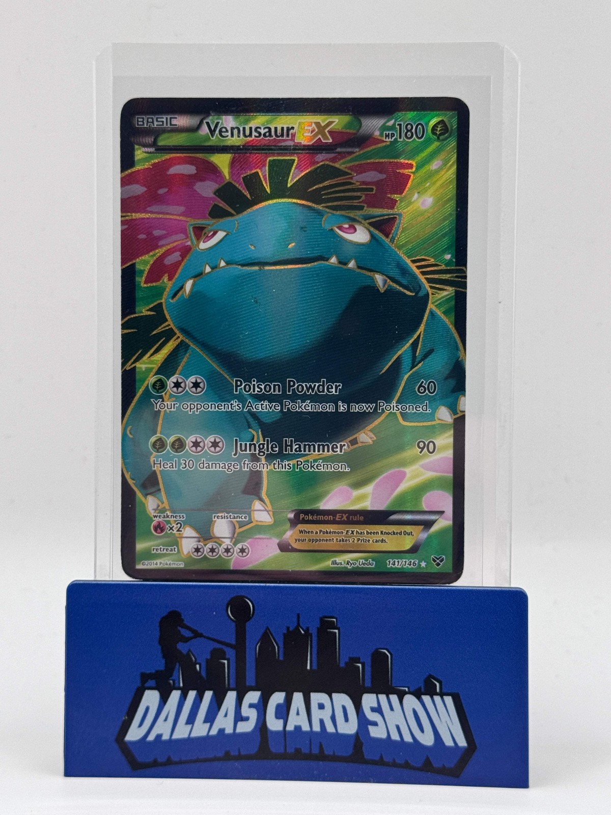 2014 Pokemon - Venusaur EX (Full Art) - 141/146 XY Base Set MP