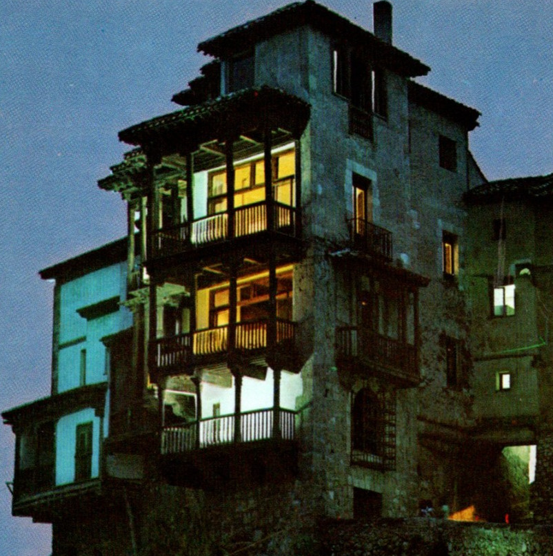 * VTG Postcard Hanging Houses of Cuenca (Casas Colgadas) Spain