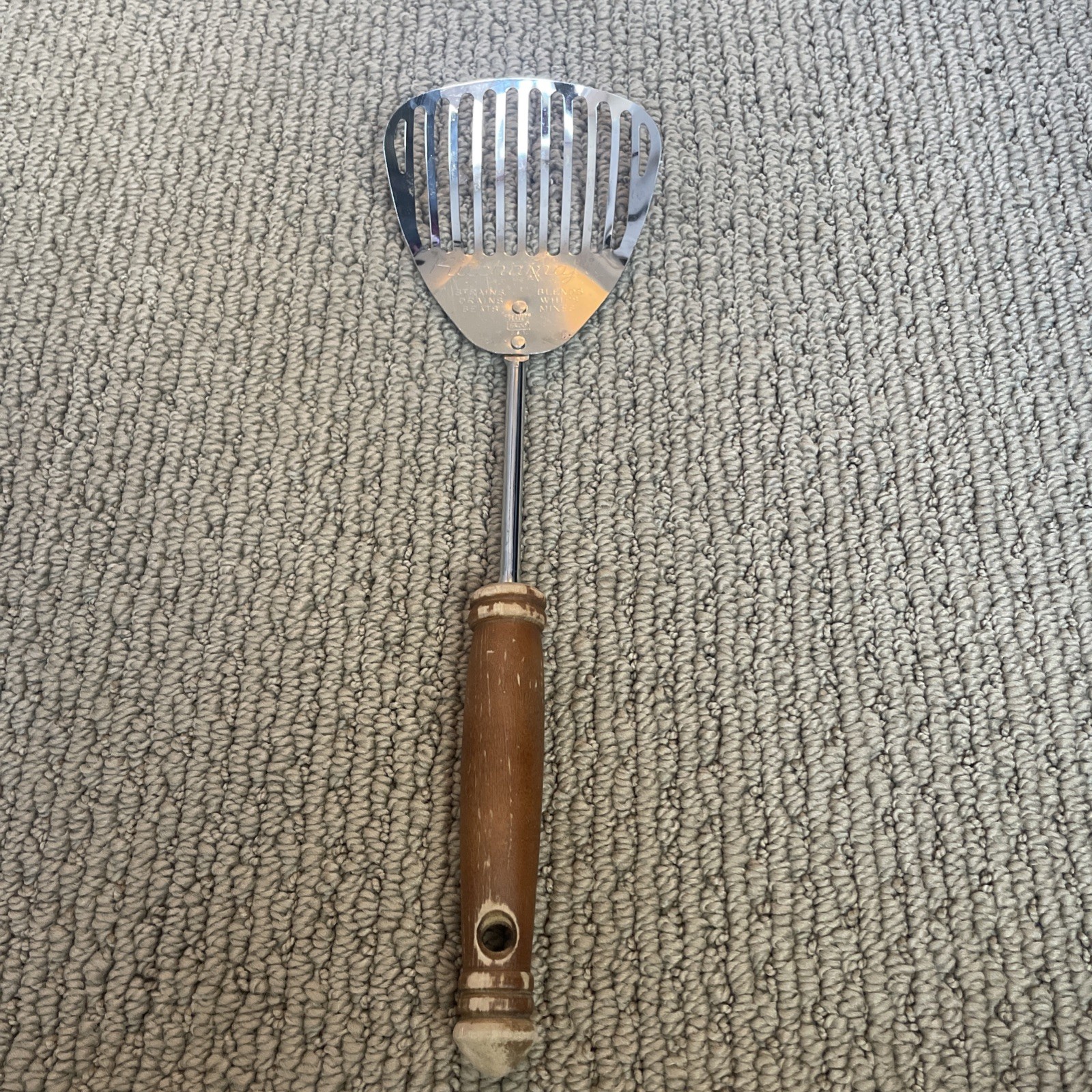 Vtg A & J EKCO Kitchamajig Wood Handle 12