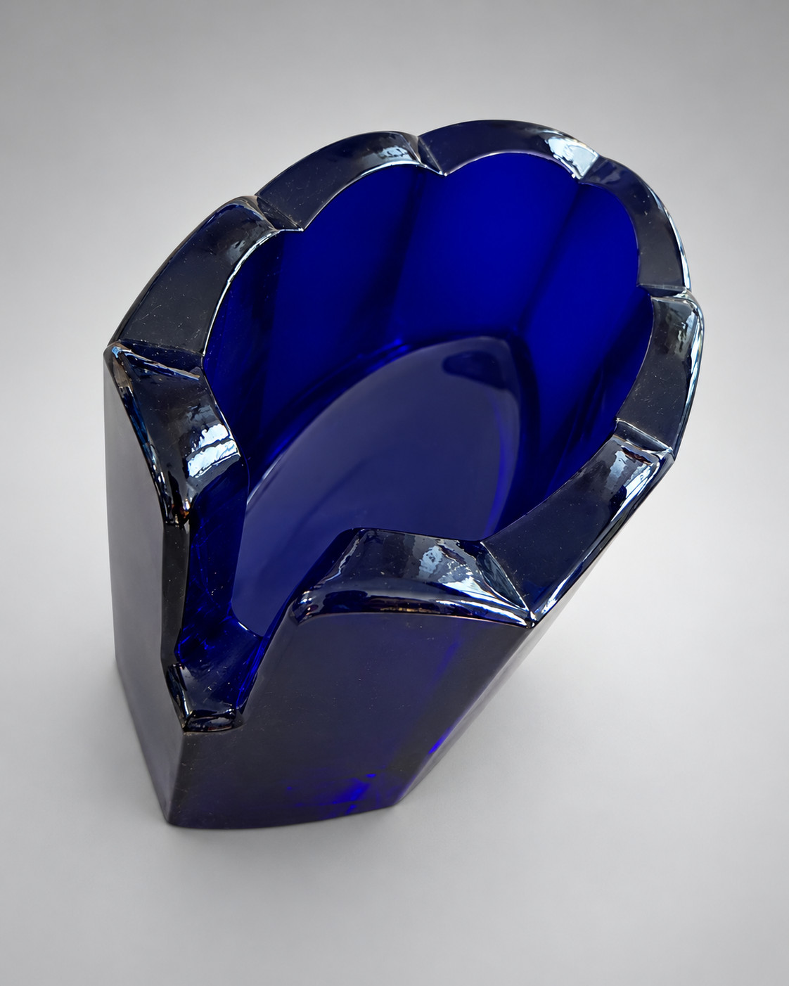 VINTAGE Clamborn Fenton Cobalt Blue Glass SLOTTED SPOON REST VINTAGE Clamborn Fenton Cobalt Blue Glass SLOTTED SPOON REST