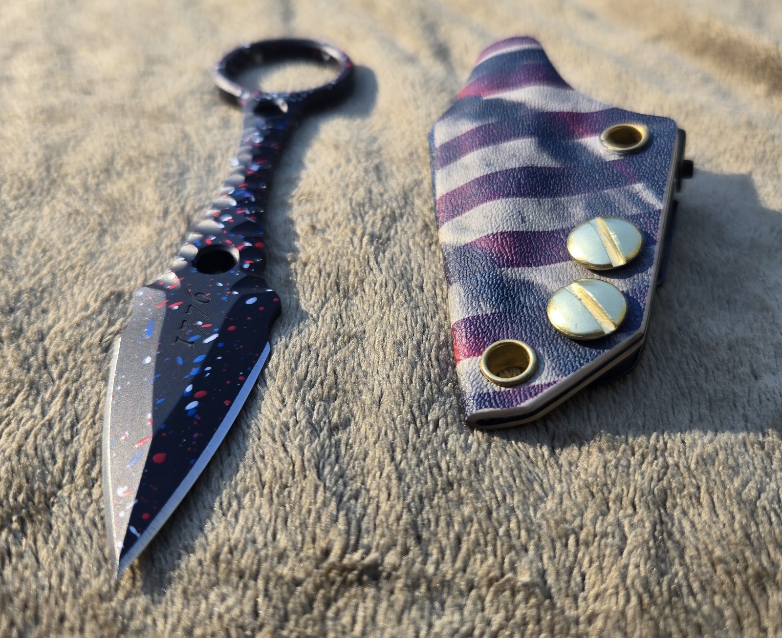 Half Face Blades - Limited 4th July Ringstrike ~ Rockwork Black Patriot Splatter Half Face Blades - Limited 4th July Ringstrike ~ Rockwork Black Patriot Splatter