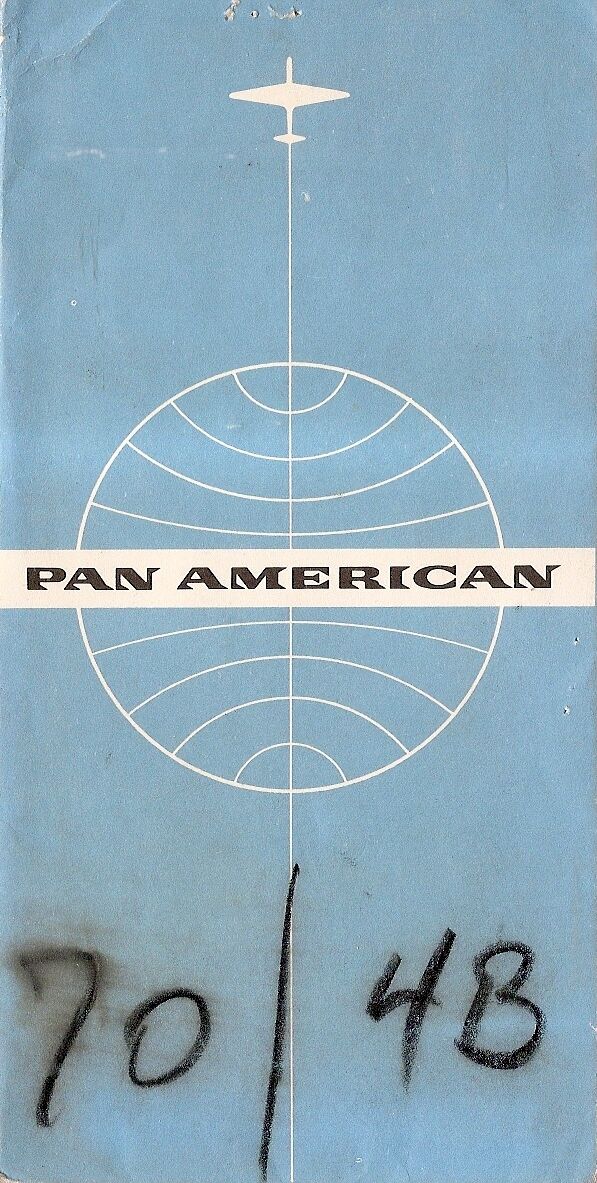 Ticket Jacket - Pan American - Blue - London Ground Sticker Back c1950\'s (J1896)
