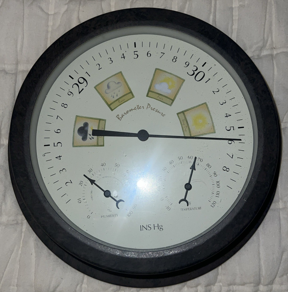 Rare Barometer Movement Germany Pressure Meter INS Hg