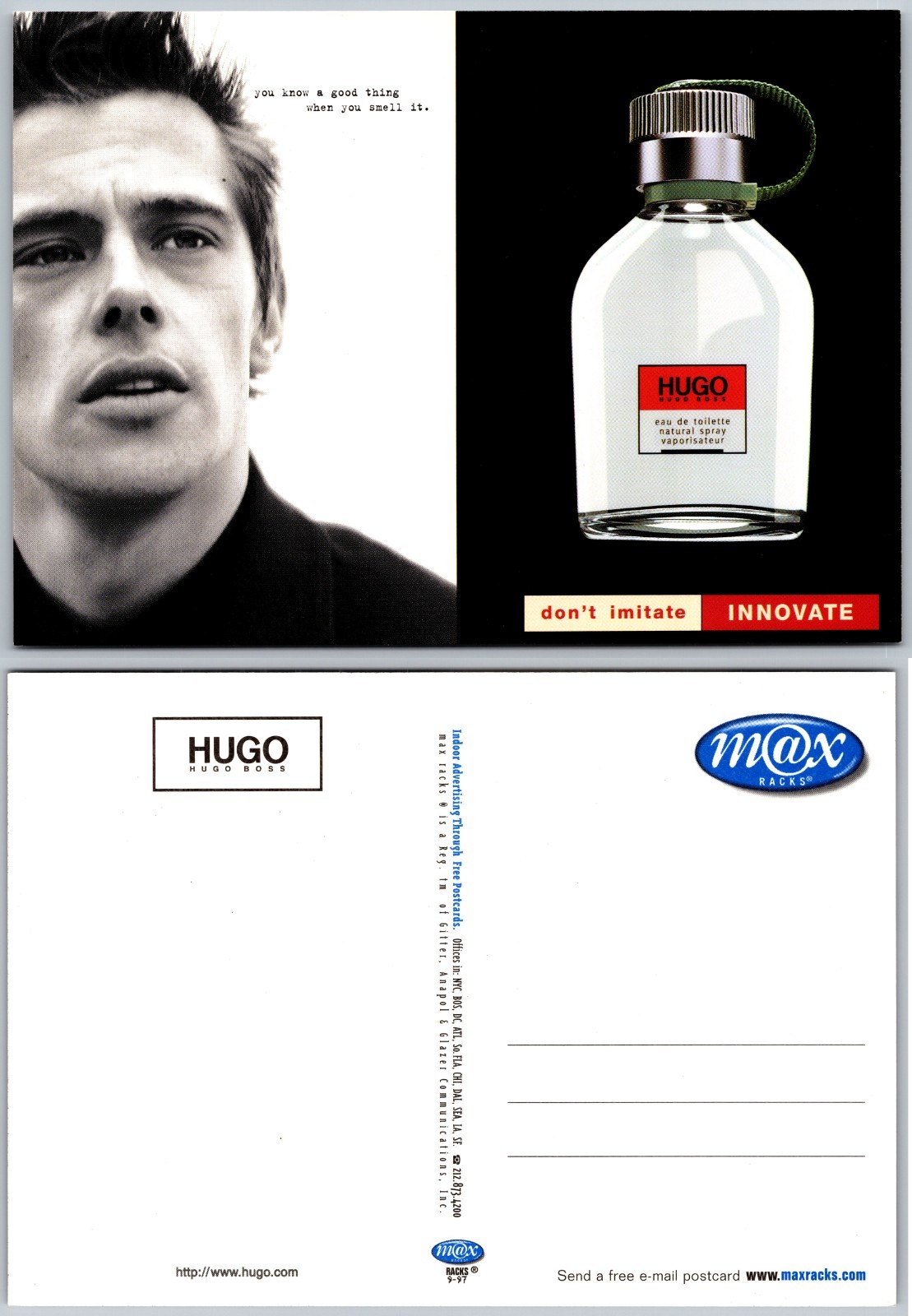 Continental Hugo Boss Mens Fragrance Postcard