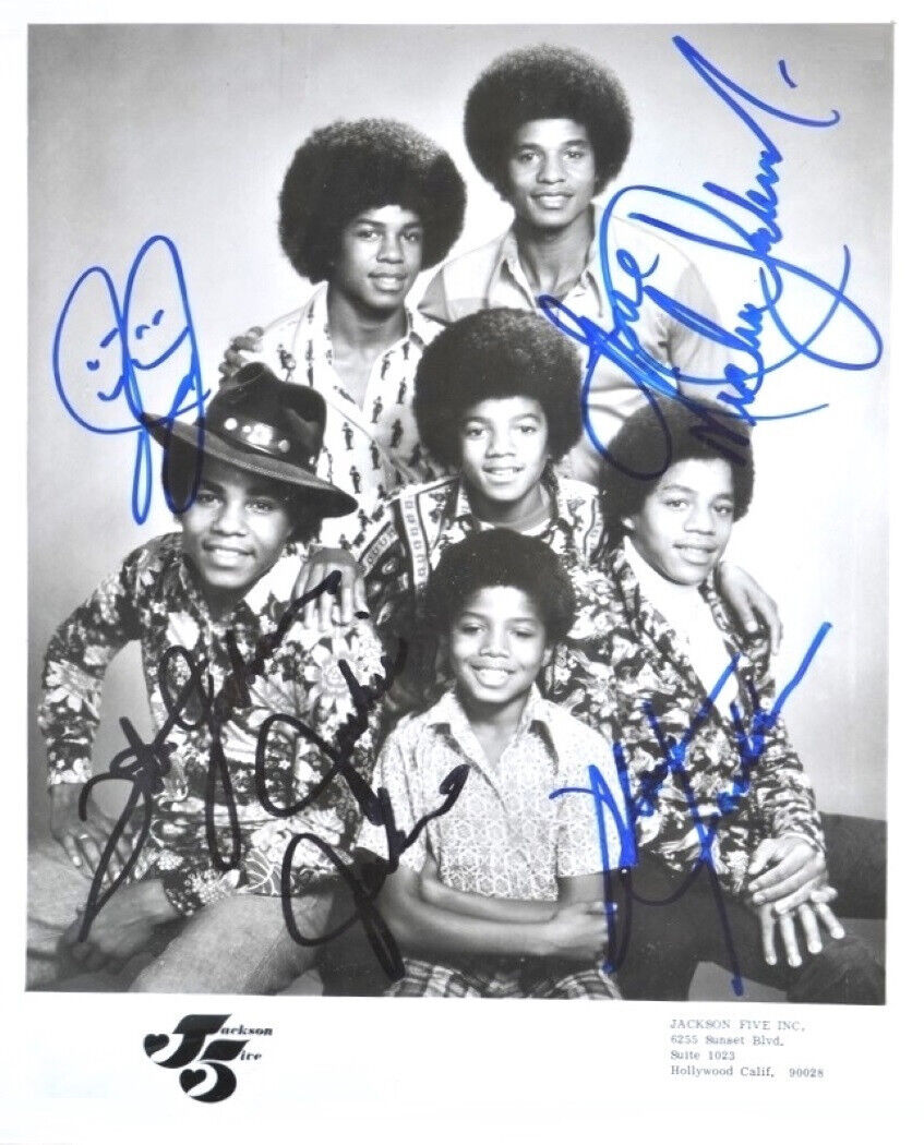 Jackson 5 RARE 8.5x11 signed Photo Reprint