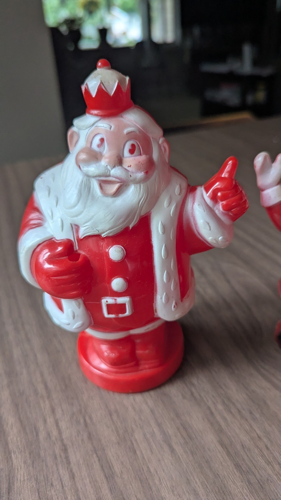 Vintage HARRET & GILMAR Plastic Santa Bank 50\'s 7\