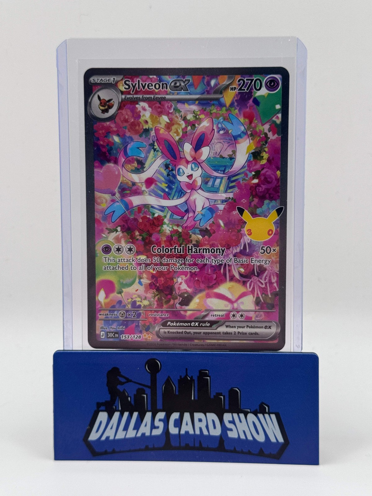 2026 Pokemon - Sylveon ex (SIR) - 153/128 30th Celebration NM