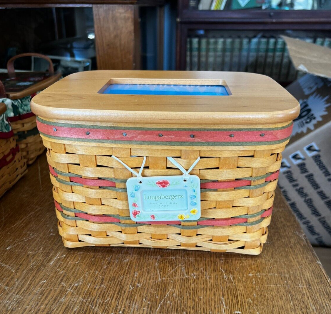 Longaberger Mother's Day 2002 Basket with Picture Frame Lid