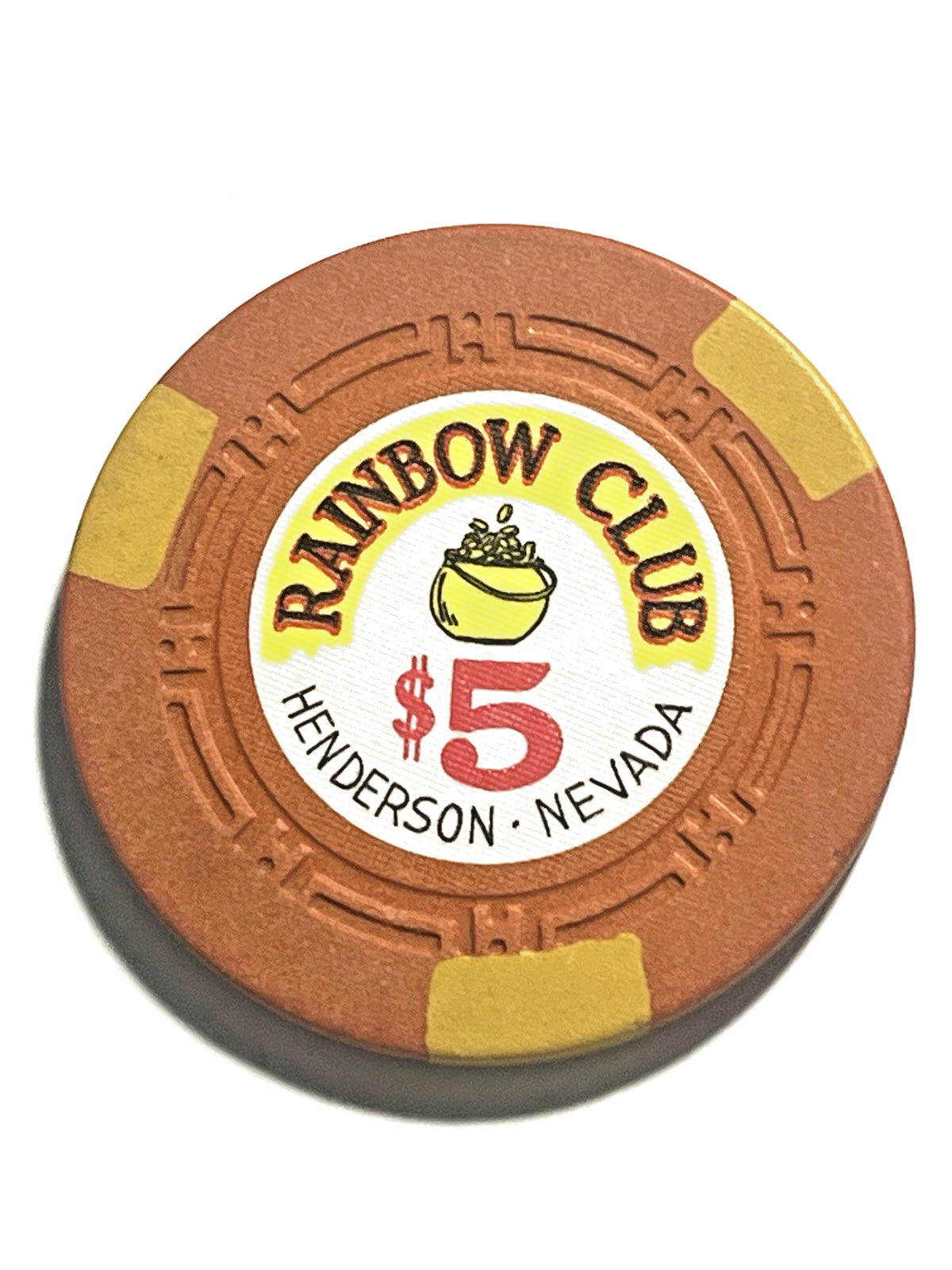 -VINTAGE NEVADA-**RAINBOW CLUB**$5 Chip  Henderson Nevada -1966