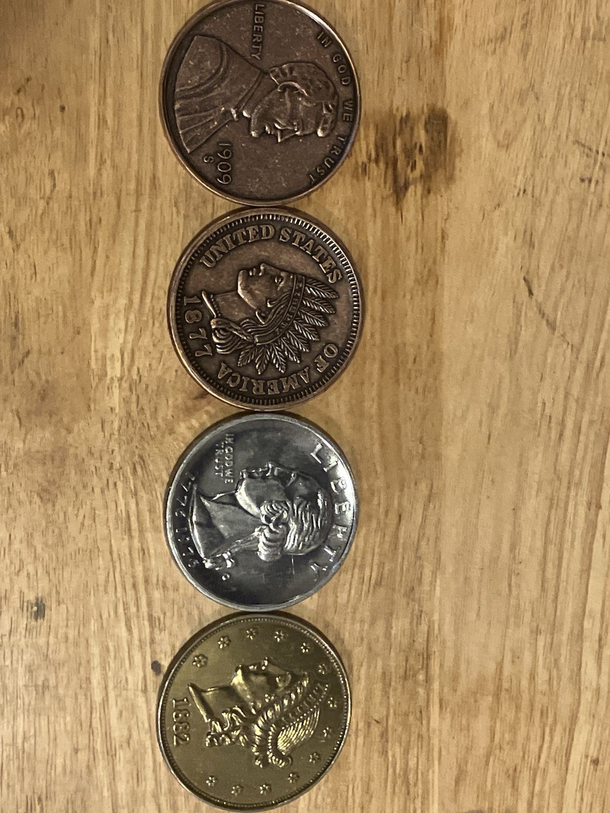 Vintage Jumbo Metal Replica Coin Lot 3