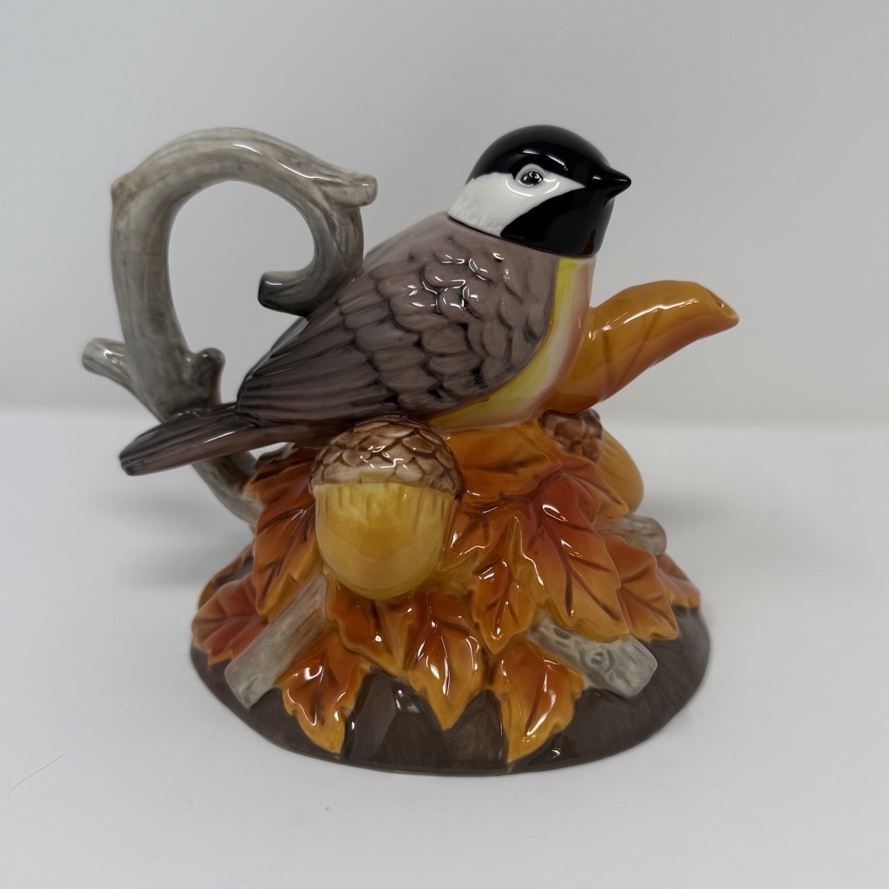 2010 ENESCO ARTIST GALLERY TEAPOT SERIES BY DEAN GRIFF FALL CHICKADEE TEAPOT 2010 ENESCO ARTIST GALLERY TEAPOT SERIES BY DEAN GRIFF FALL CHICKADEE TEAPOT