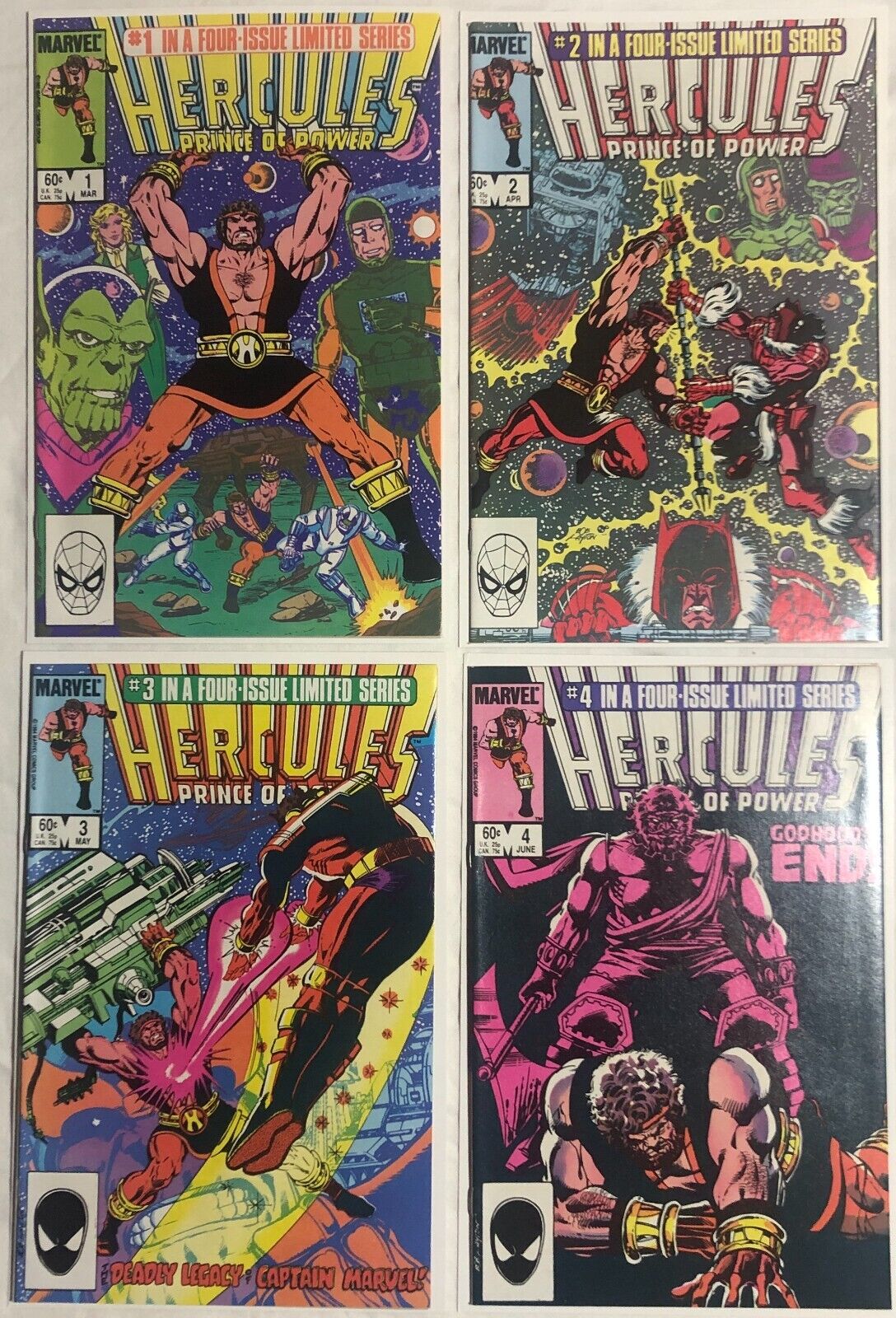 Hercules 4-Issue Limited Edition Series 1984 All High-Grade Pristine Copies