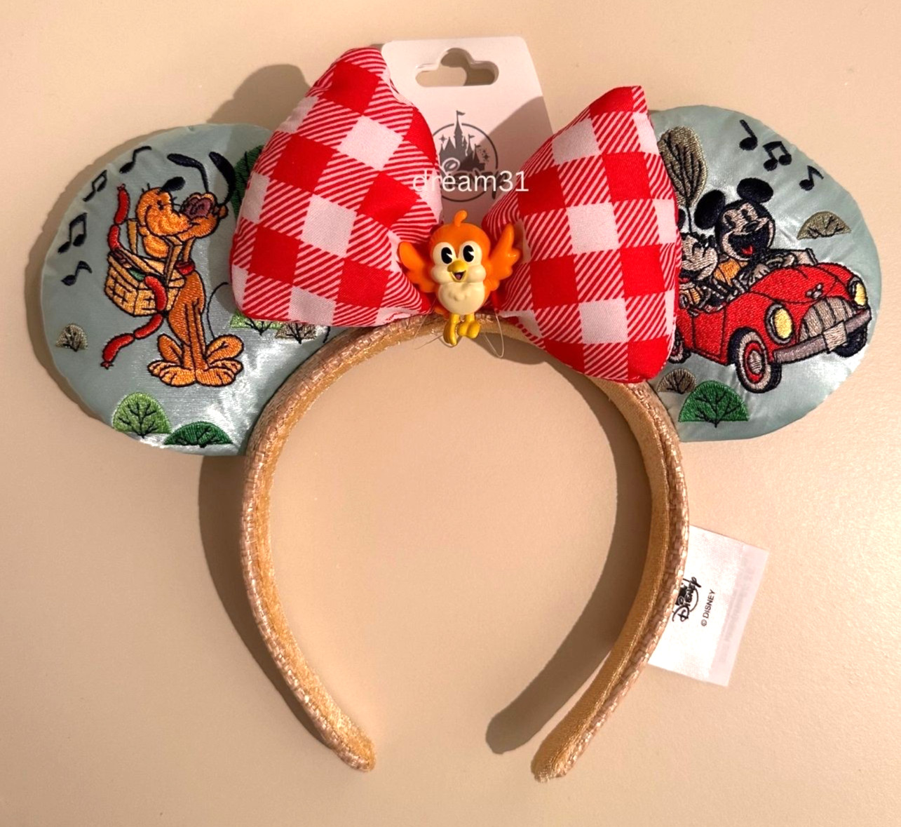 BNWT Disney Parks Mickey and Minnie\'s Runaway Railway Ears Headband Adult Chuuby