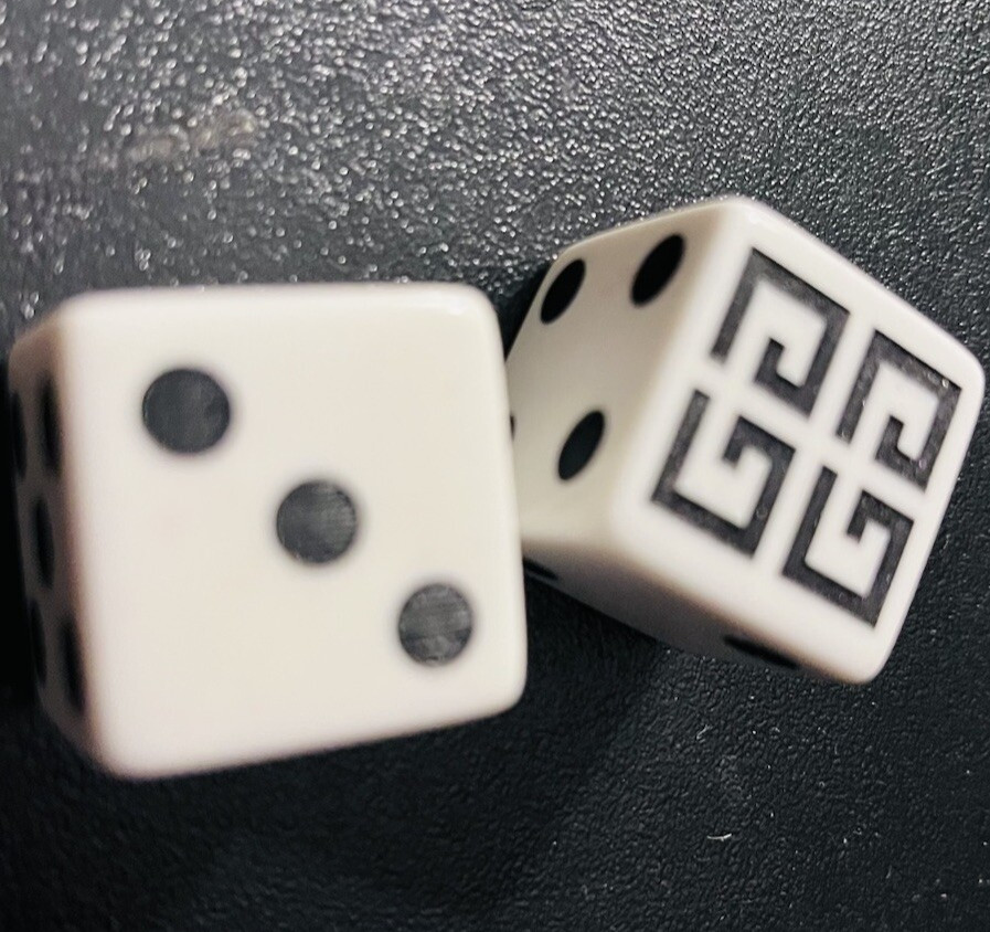 Givenchy 4 G Logo Dice set of 2 - Rare you will not find another set like this