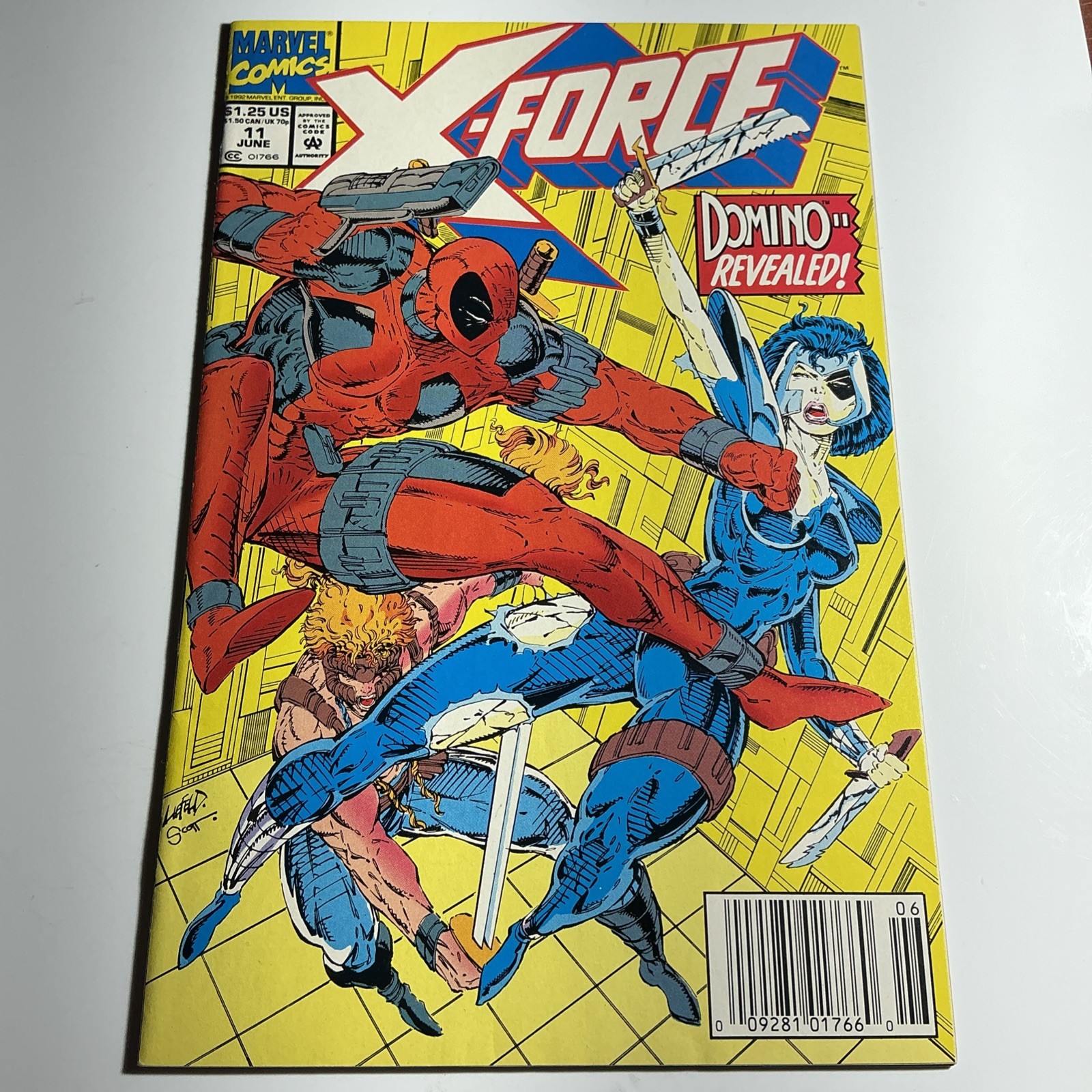 Marvel’s X-Force #11 (1992) Neena Thurman 1st App Domino Newsstand 1st Print NM