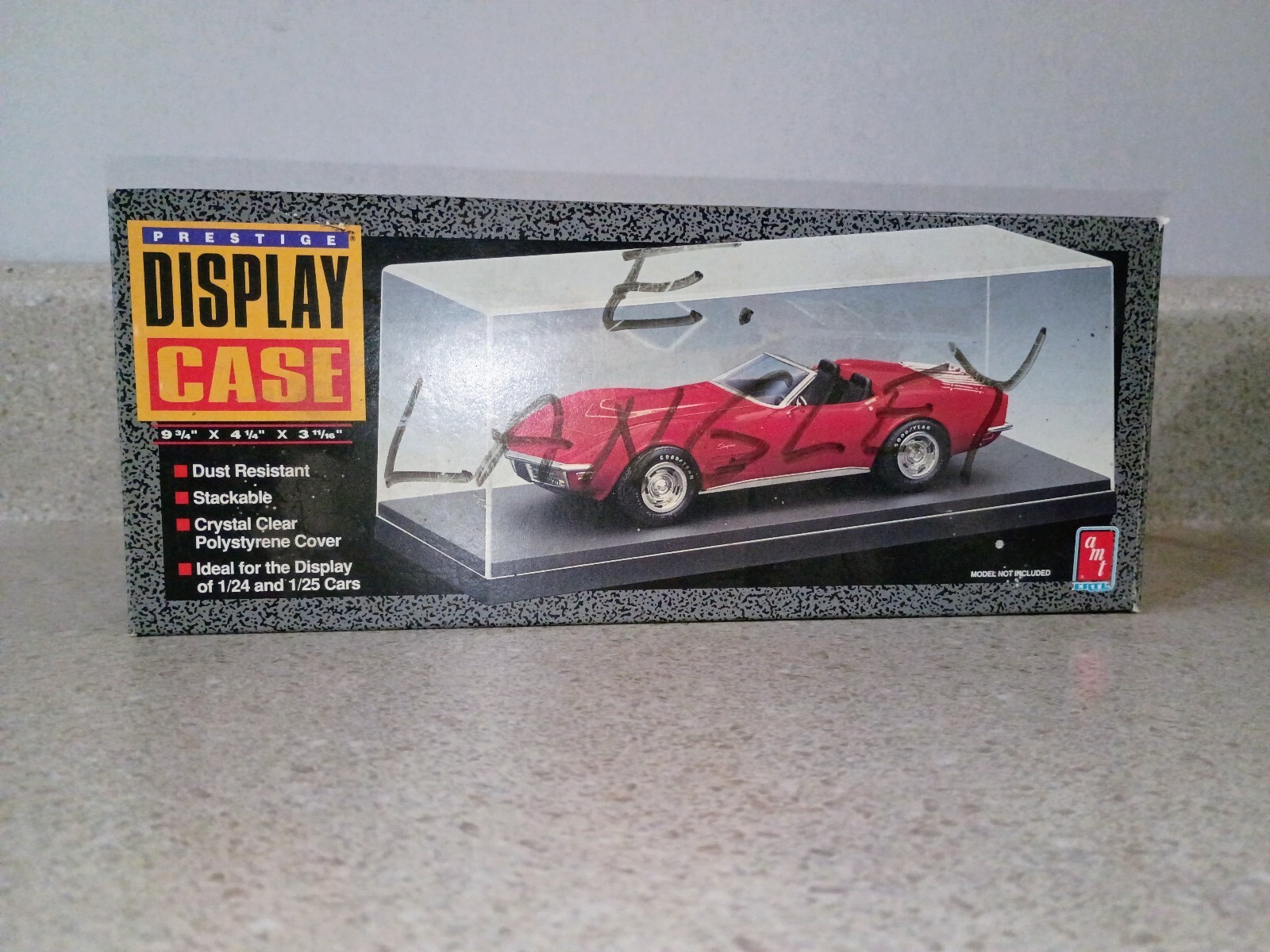 Prestige Display Case Die Cast Car Showcase Box Red Convertible Art NO CAR