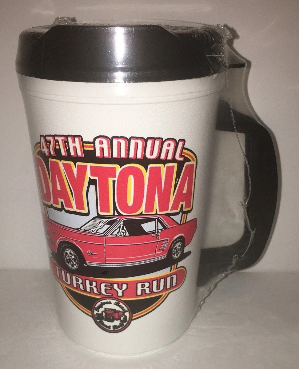 NEW 2020 47TH ANNUAL DAYTONA TURKEY RUN INSULATED TRAVEL MUG CUP WHIRLY SEALED
