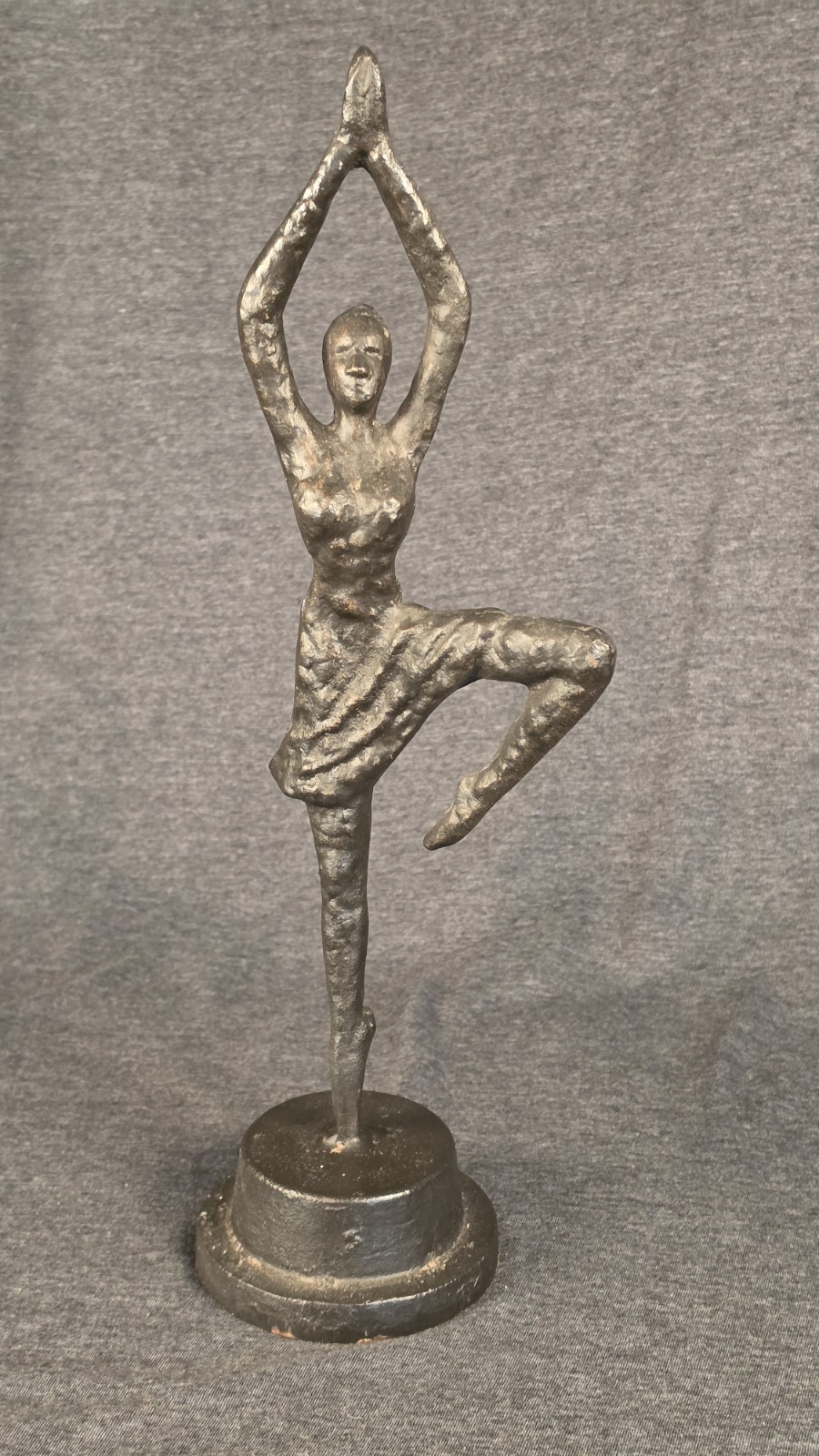 Vintage Piourette Ballet Dancer Aged Iron