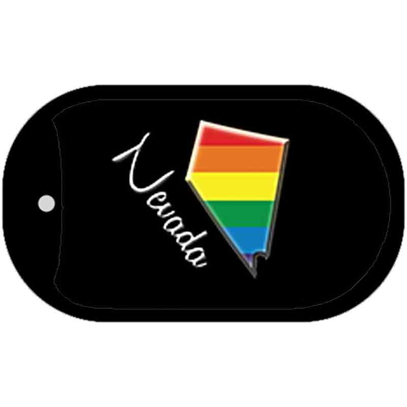 Nevada Rainbow State Novelty Metal Dog Tag Necklace 2\