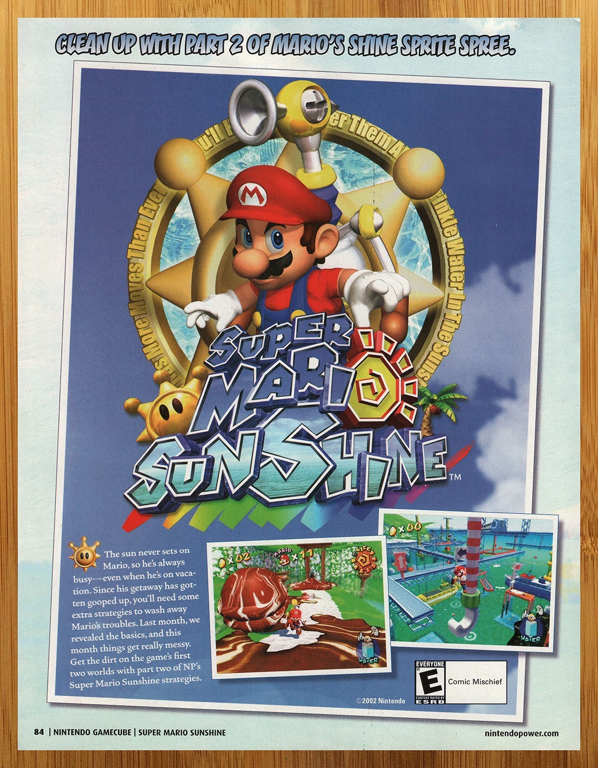 2002 Super Mario Sunshine Nintendo Gamecube Print Ad/Poster Authentic Promo Art