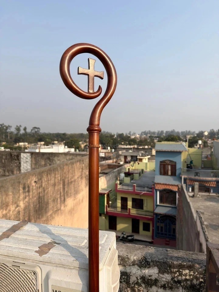 Wooden CROZIER Bishop Staff Crosier high Quality Craftsmanship, 72