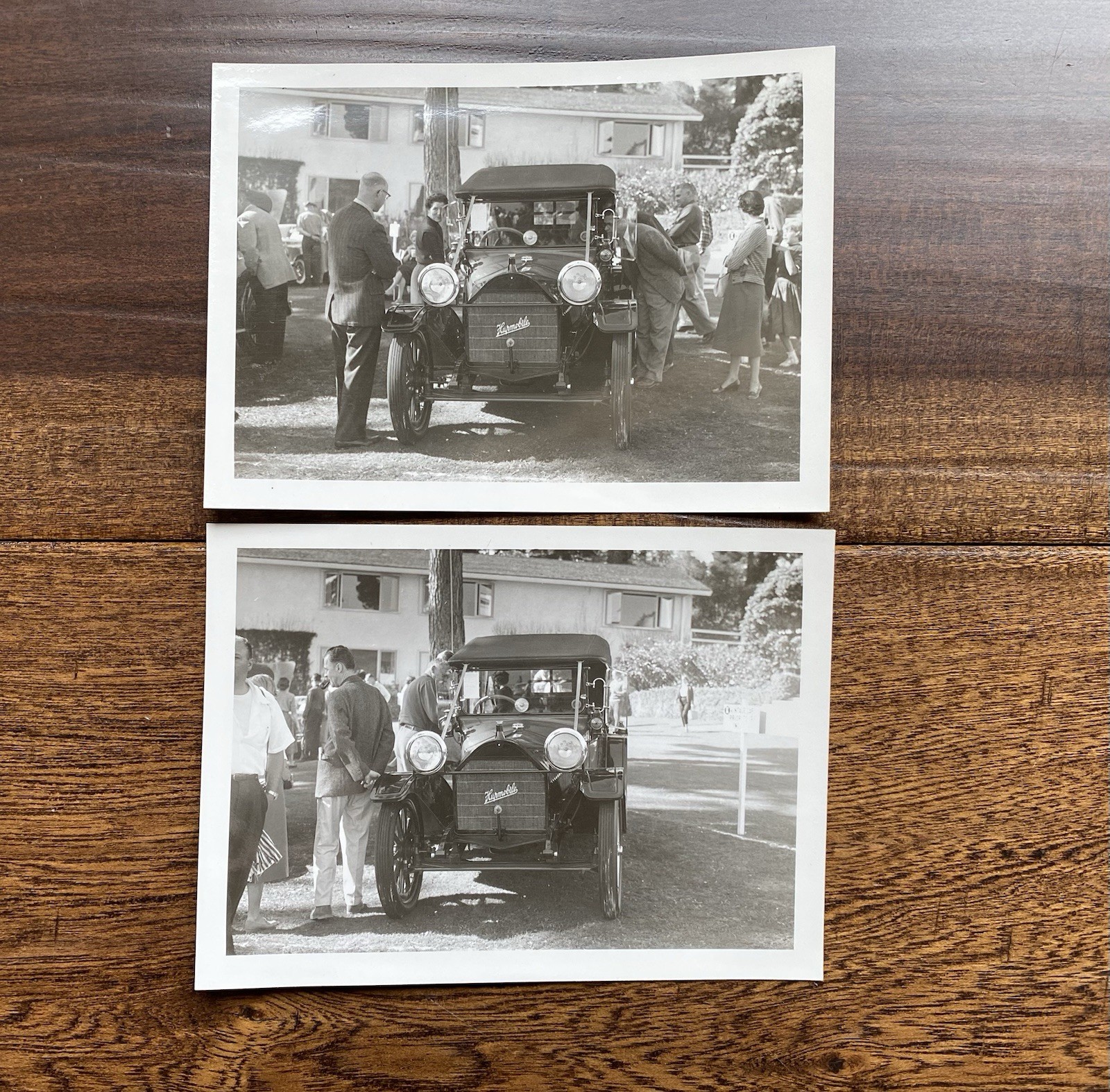 Hupmobile Antique Car Pebble Beach Mid Century Luxury Car Show 2 Vintage Photos