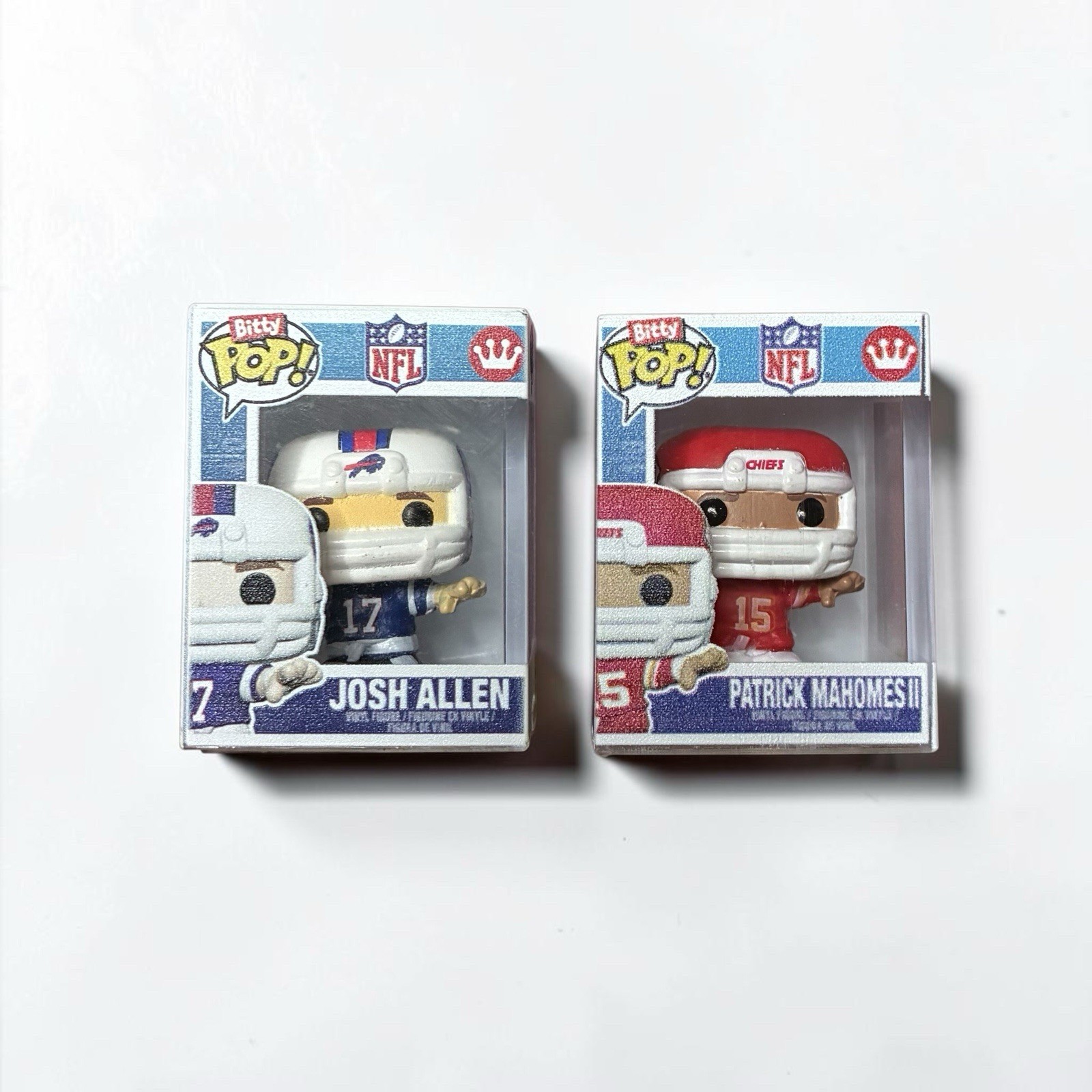 26’ Topps Flagship Mini Funko | NFL Bitty Pops Josh Allen & Patrick Mahomes