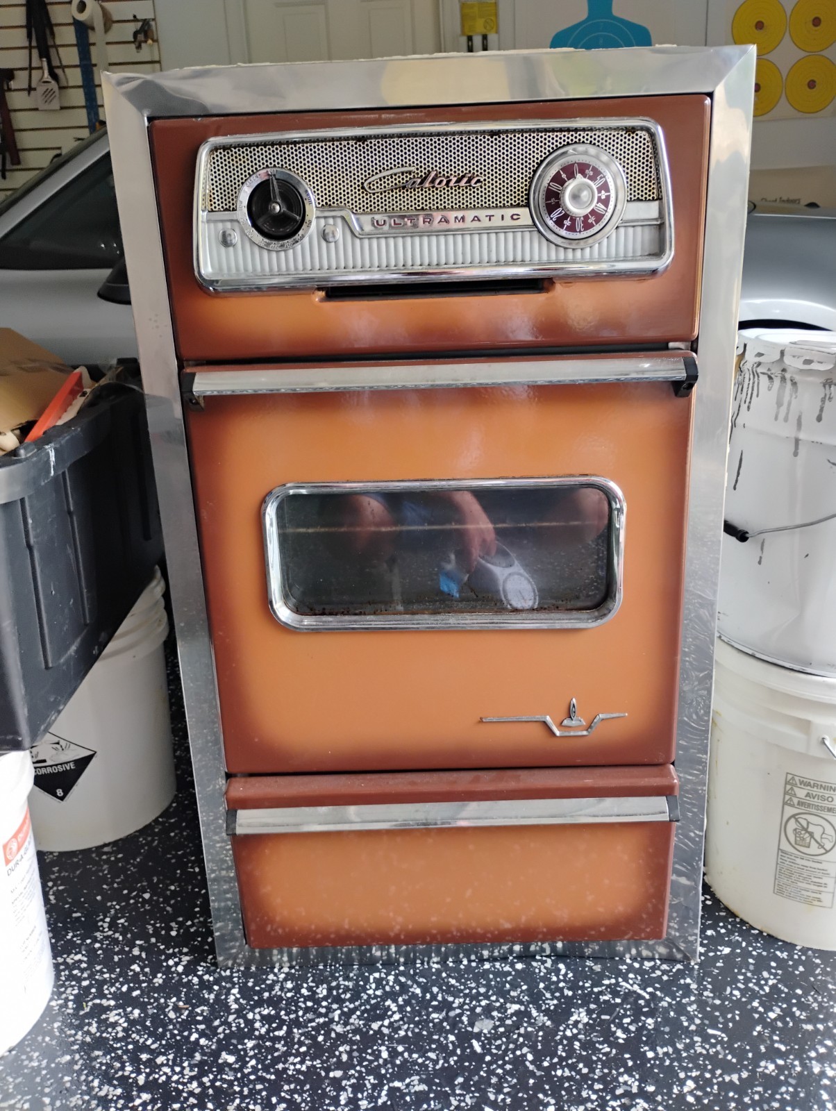 1960’s Caloric Ultramatic Built In Gas  Oven RARE Brown Vintage