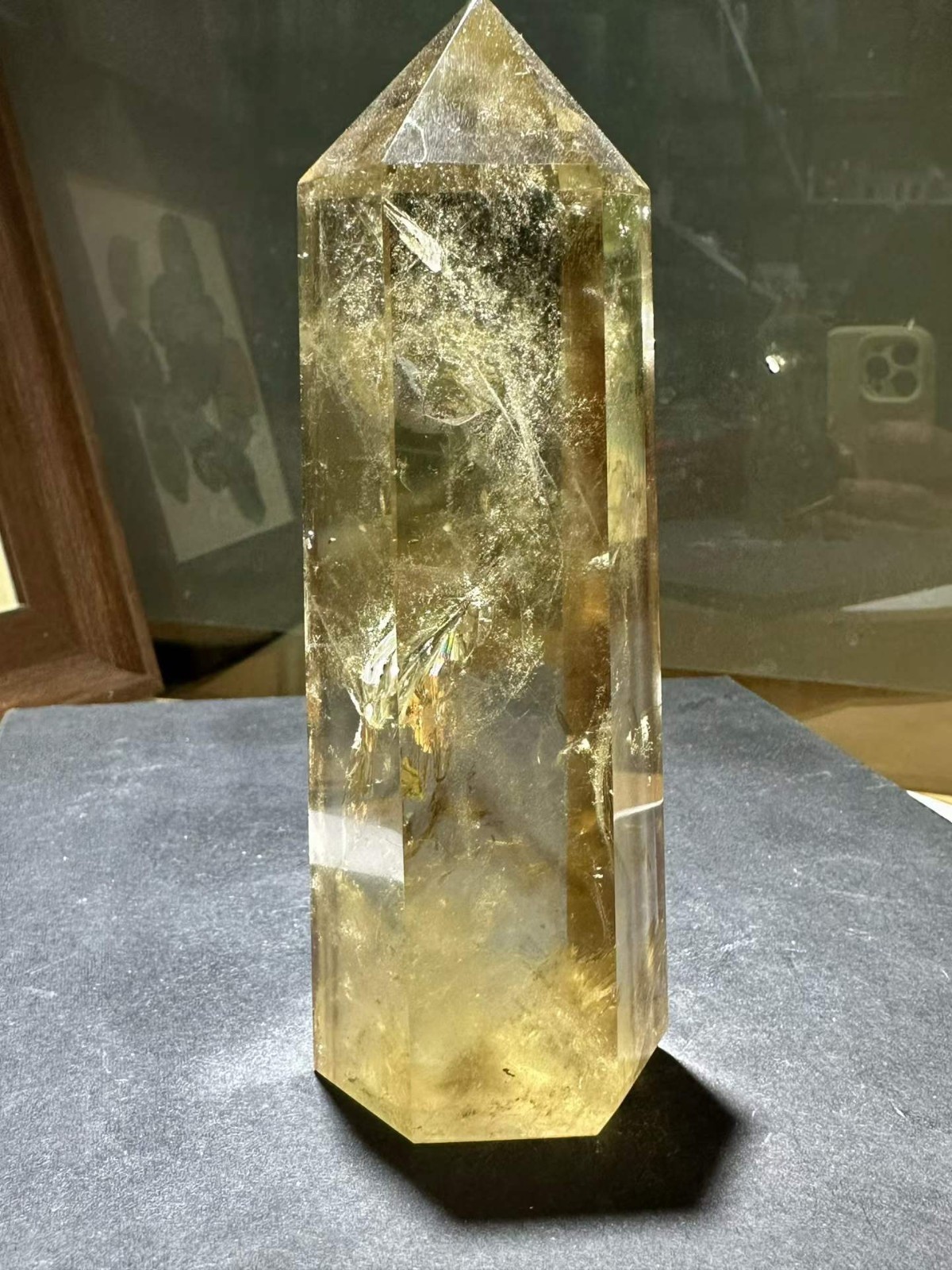 460g Natural Citrine Quartz Obelisk Energy Crystal Point Wand Reiki Decor 460g Natural Citrine Quartz Obelisk Energy Crystal Point Wand Reiki Decor
