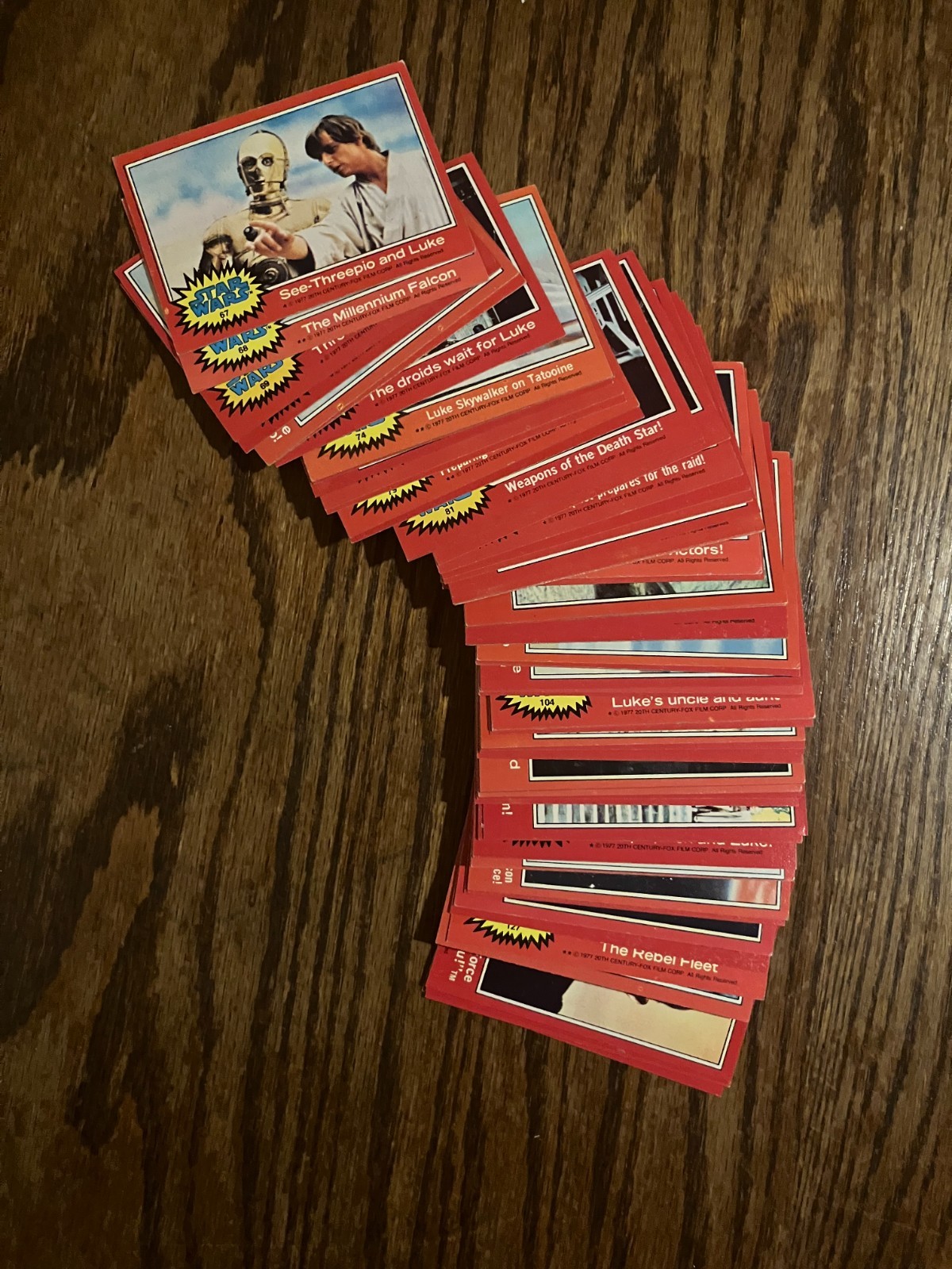 STAR WARS series 2 COMPLETE CARD SET 1977 TOPPS STAR WARS series 2 COMPLETE CARD SET 1977 TOPPS